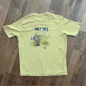 Tommy Bahama Relax T-Shirt Mens Medium Yellow Golf Tips Short Sleeve